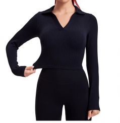 2Pcs Womens Gym Seamless Breathable Sports Top