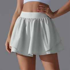 3Pcs Womens Athletic Shorts Slit Tennis Yoga Skirt for Adults