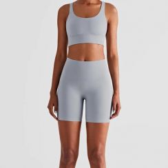 3Pcs Womens High Waisted Yoga and Running Gym Shorts