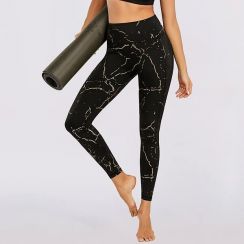 4Pcs Womens Fashion Gold Line Leggings